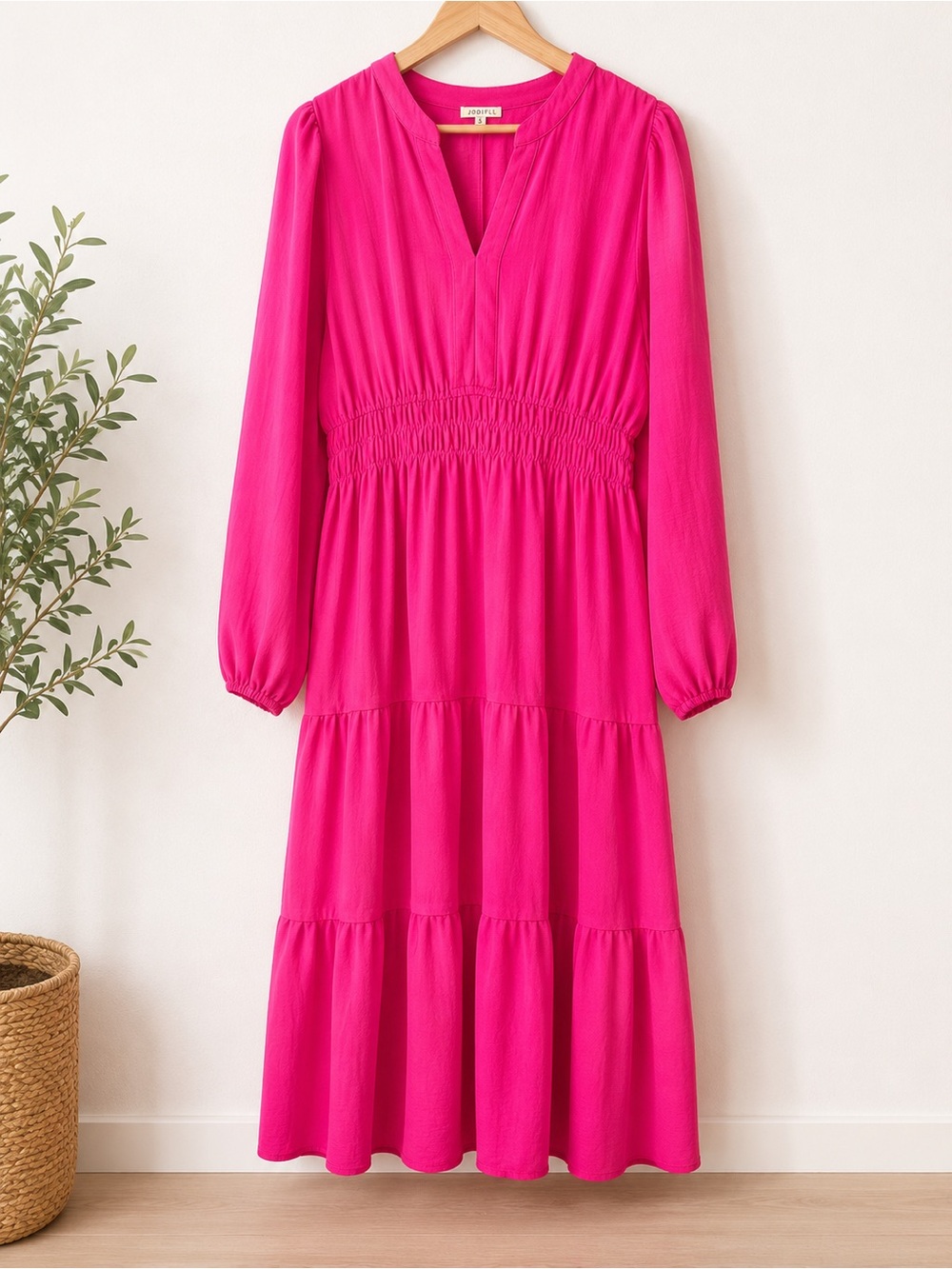 Jodifl Pink Tiered Maxi Dress Size XL
